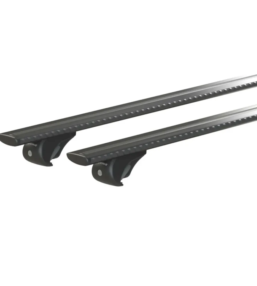 Nordrive Portaggio|Set completo barre portatutto "evos silenzio black rail" in alluminio xl 140 cm - n15092