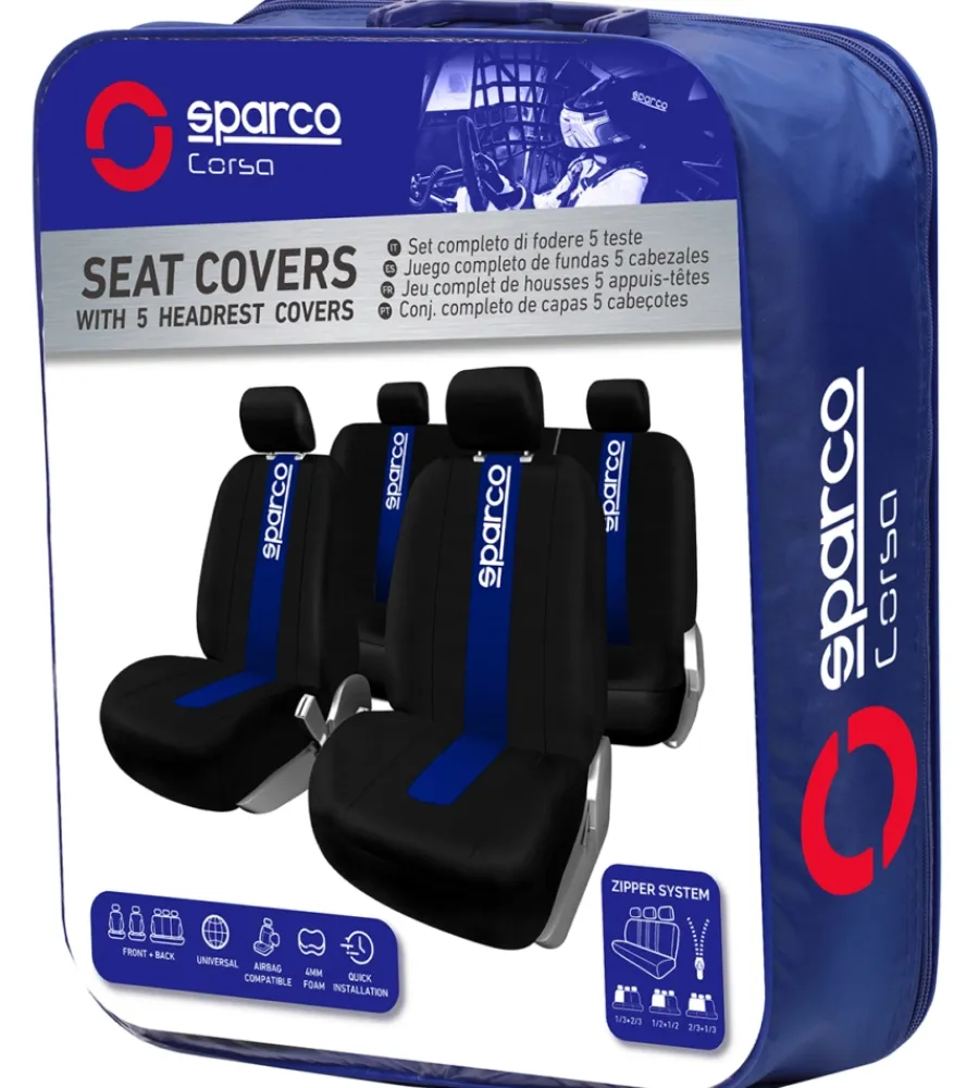 New Set completo spc1011 coprisedili blu per auto universali anteriori e posteriori Auto Interno