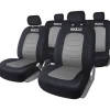 Hot Set completo spc1019 coprisedili auto universali nero e grigio righe Auto Interno