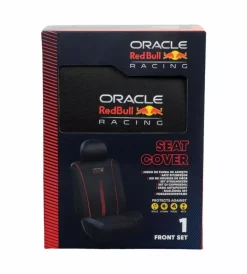 Hot Set coprisedile auto redbull "powerbar" nero e rosso 3 pezzi Auto Interno