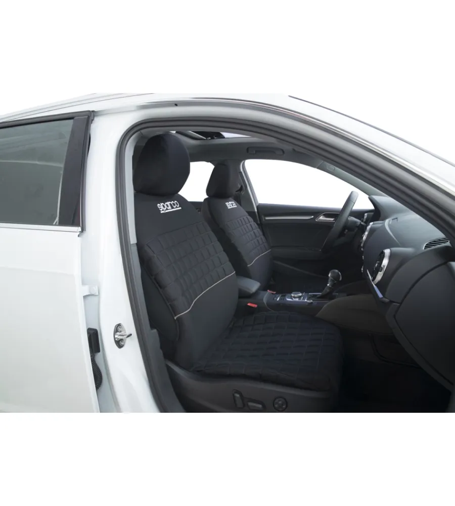 Auto Interno-Sparco Set coprisedili universali auto "spc1042" nero/argento