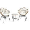 Mobili Da Giardino E Accessori- Set da esterno essenza "fiji" in acciaio e polyrattan, 2 sedute