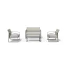Mobili Da Giardino E Accessori|Set da giardino essenza "alicante" in acciaio bianco washed 4 posti