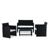 Mobili Da Giardino E Accessori|Set da giardino essenza "valencia" nero 4 posti