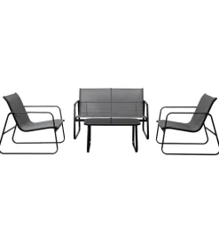 Clearance Set da giardino "magnolia" grigio 4 sedute e tavolino Mobili Da Giardino E Accessori