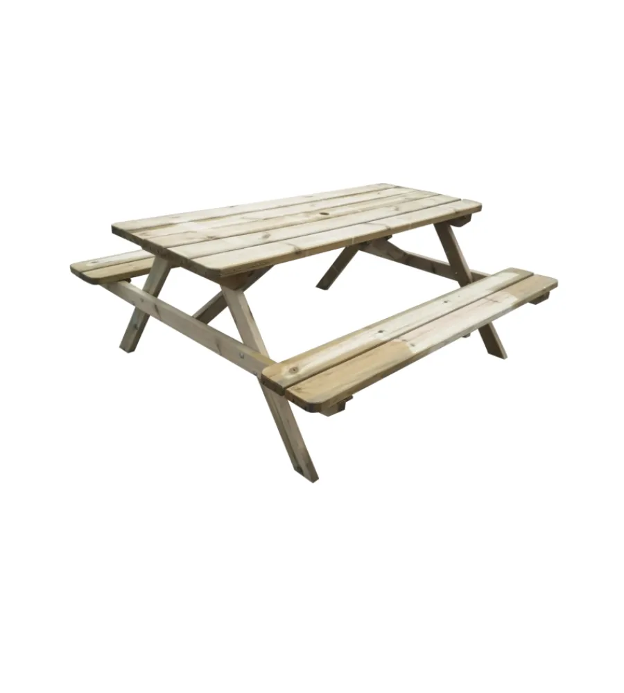 Hot Set da giardino in legno con tavolo da picnic 179x150x70 cm. Mobili Da Giardino E Accessori