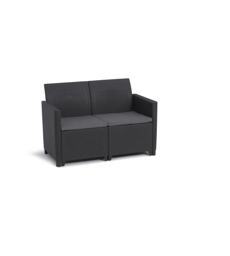 Keter Mobili Da Giardino E Accessori|Set da giardino "marie lounge" colore grafite, 4 posti