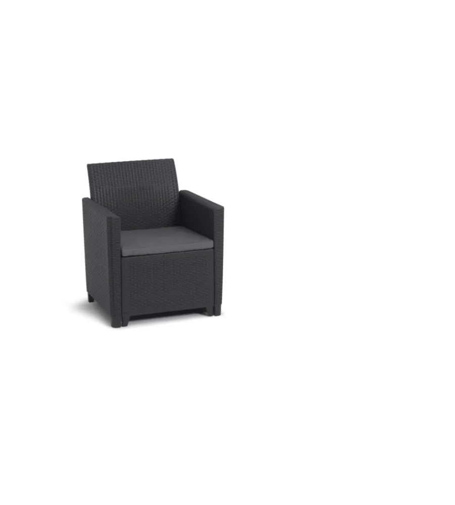 Keter Mobili Da Giardino E Accessori|Set da giardino "marie lounge" colore grafite, 4 posti