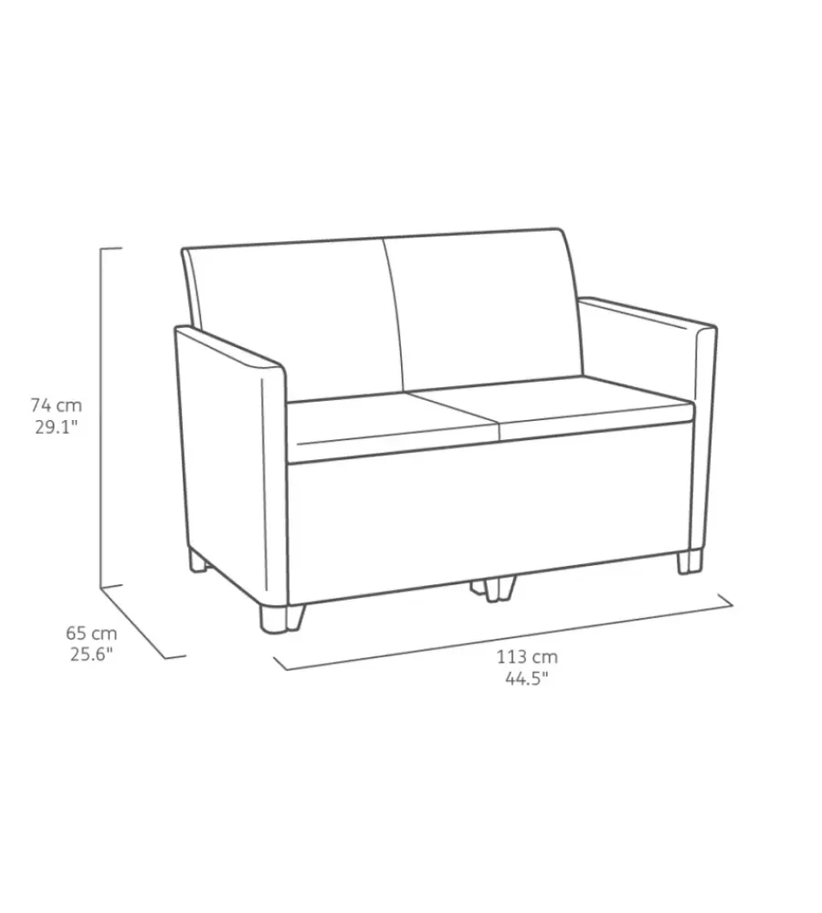 Keter Mobili Da Giardino E Accessori|Set da giardino "marie lounge" colore grafite, 4 posti