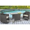 Mobili Da Giardino E Accessori- Set da giardino "new relax" in ferro e rattan con 2 poltrone e un tavolino
