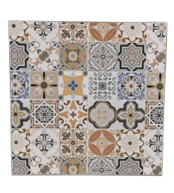 Mobili Da Giardino E Accessori|Set da giardino quadrato essenza "sicily" in acciaio effetto maiolica 4 sedie 1 tavolo