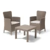 Mobili Da Giardino E Accessori-Keter Set da giardino "salvador balcony" con 2 poltrone e tavolo, colore cappuccino -