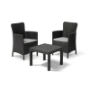Keter Mobili Da Giardino E Accessori|Set da giardino "salvador balcony" con 2 poltrone e tavolo, colore grafite -
