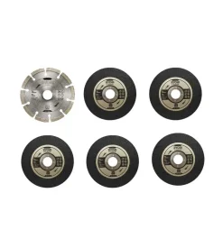 Ryobi Smerigliatrici|Set di 6 dischi per smerigliatrice rak6agd125, diametro 125 mm -