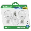 Hot Set di 3 lampadine led 6 w luce calda 3000° k- mini globo Lampadine