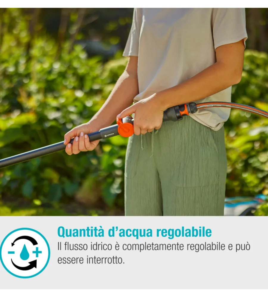 Attrezzatura Giardinaggio-Gardena Set manico per pulizia "cleansystem hard" per superfici resistenti