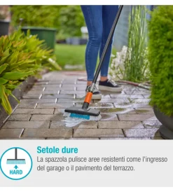 Attrezzatura Giardinaggio-Gardena Set manico per pulizia