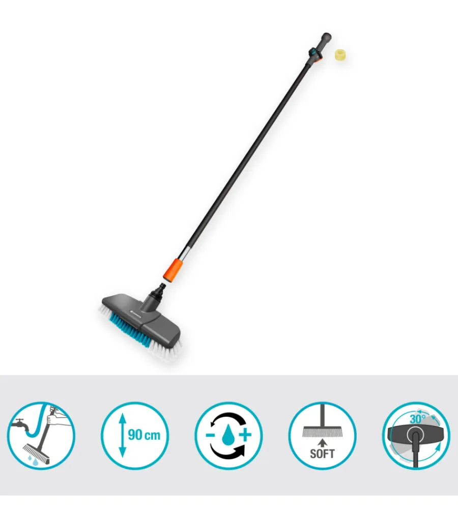 Attrezzatura Giardinaggio-Gardena Set manico per pulizia "cleansystem hard" per superfici resistenti