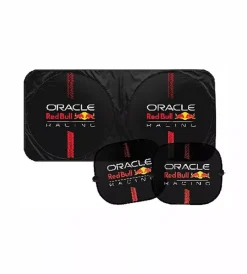 Oracle RedBull Racing Auto Interno|Set parasole e tendine redbull "powerbar" nero e rosso