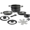 Clearance Set pentole da campeggio "pirate ng 7+1 ø 20" in alluminio antiaderente Campeggio