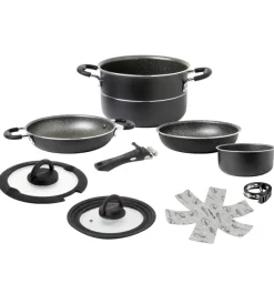Clearance Set pentole da campeggio "pirate ng 7+1 ø 20" in alluminio antiaderente Campeggio