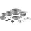 Clearance Set pentole da campeggio "gourmet rock ng 9+1 ø 24 cm" in alluminio antiaderente Campeggio