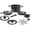 Brunner Campeggio|Set pentole da campeggio "pirate ng 7+1 ø 22" in alluminio antiaderente