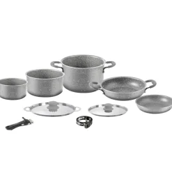 Brunner Campeggio|Set pentole da campeggio "gourmet rock ng 8+1 ø 20cm" in alluminio antiaderente