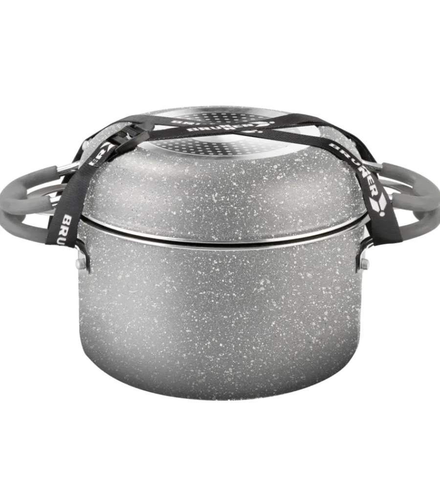 Brunner Campeggio|Set pentole da campeggio "gourmet rock ng 8+1 ø 20cm" in alluminio antiaderente