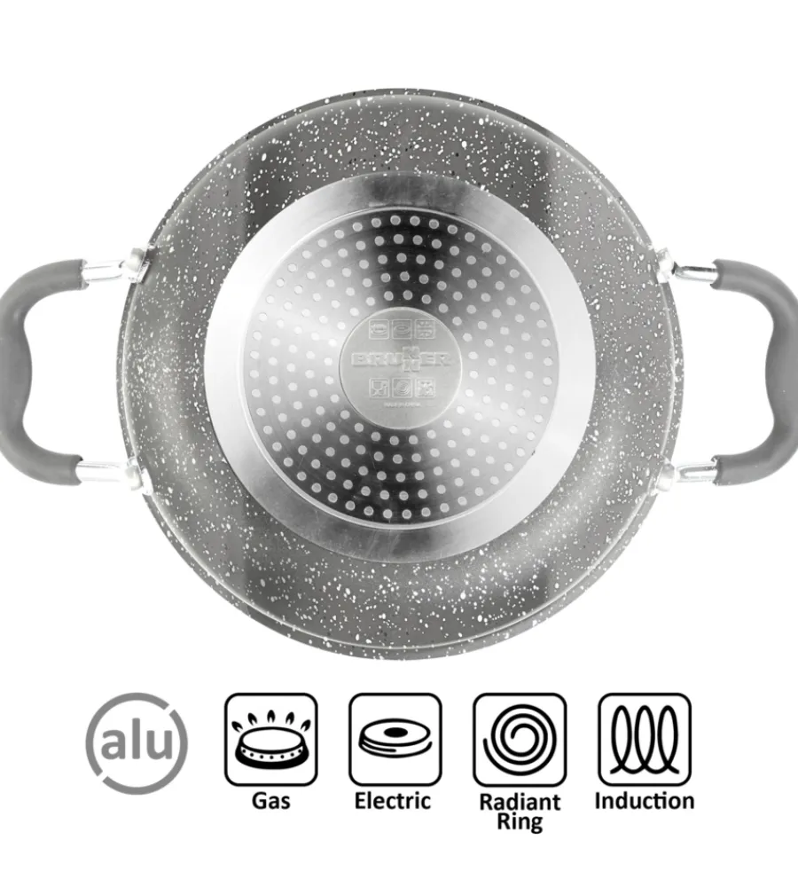 Brunner Campeggio|Set pentole da campeggio "gourmet rock ng 8+1 ø 20cm" in alluminio antiaderente