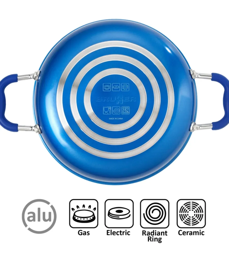 Brunner Campeggio|Set pentole da campeggio "skipper 7+1 ø 18" in alluminio antiaderente