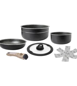 Campeggio-Brunner Set pentole da camperggio "pirate spacemaster ø 24" in alluminio antiaderente