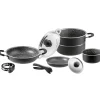 Campeggio-Brunner Set pentole da camperggio "pirate 7+1 ø 20" in alluminio antiaderente