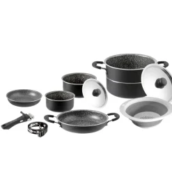 Brunner Campeggio|Set pentole da camperggio "pirate 9+1 ø 24" in alluminio antiaderente