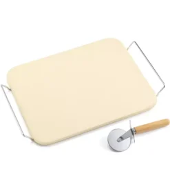 Ompagrill Barbecue|Set pietra e rotella tagliapizza 30x38 cm
