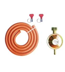 Barbecue- Set regolatore pressione gas con taratura fissa 29/37 mbar