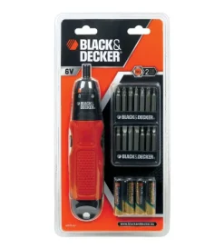 Black+Decker Trapani E Avvitatori|Set svitavvita a pile "a7073" 19 pezzi 6v