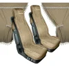 Lampa Auto Interno|Set tende e coprisedili per camion in microfibra beige -