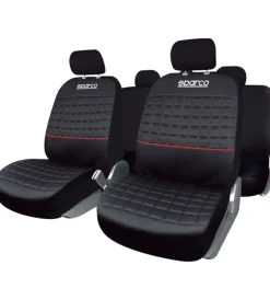 Auto Interno-Sparco Set universale spc1042 coprisedili auto completo nero/rosso