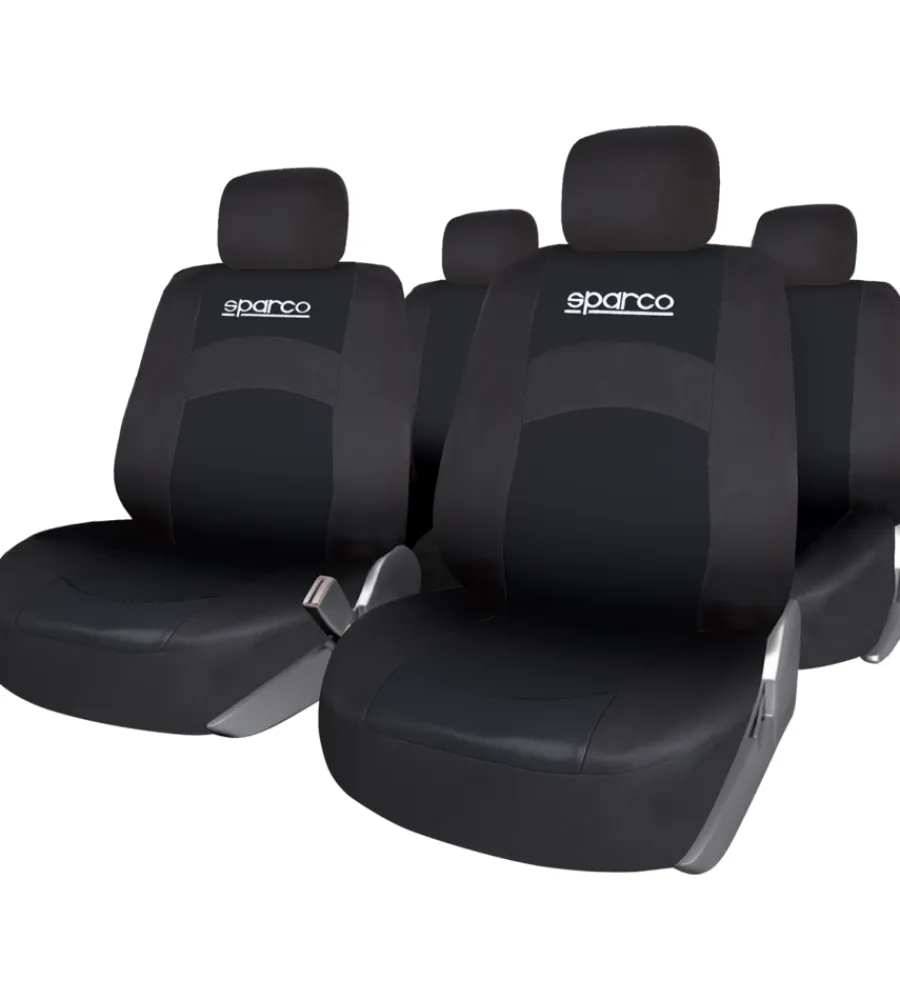 Auto Interno-Sparco Set universale sps402 coprisedili auto completo nero 3mm