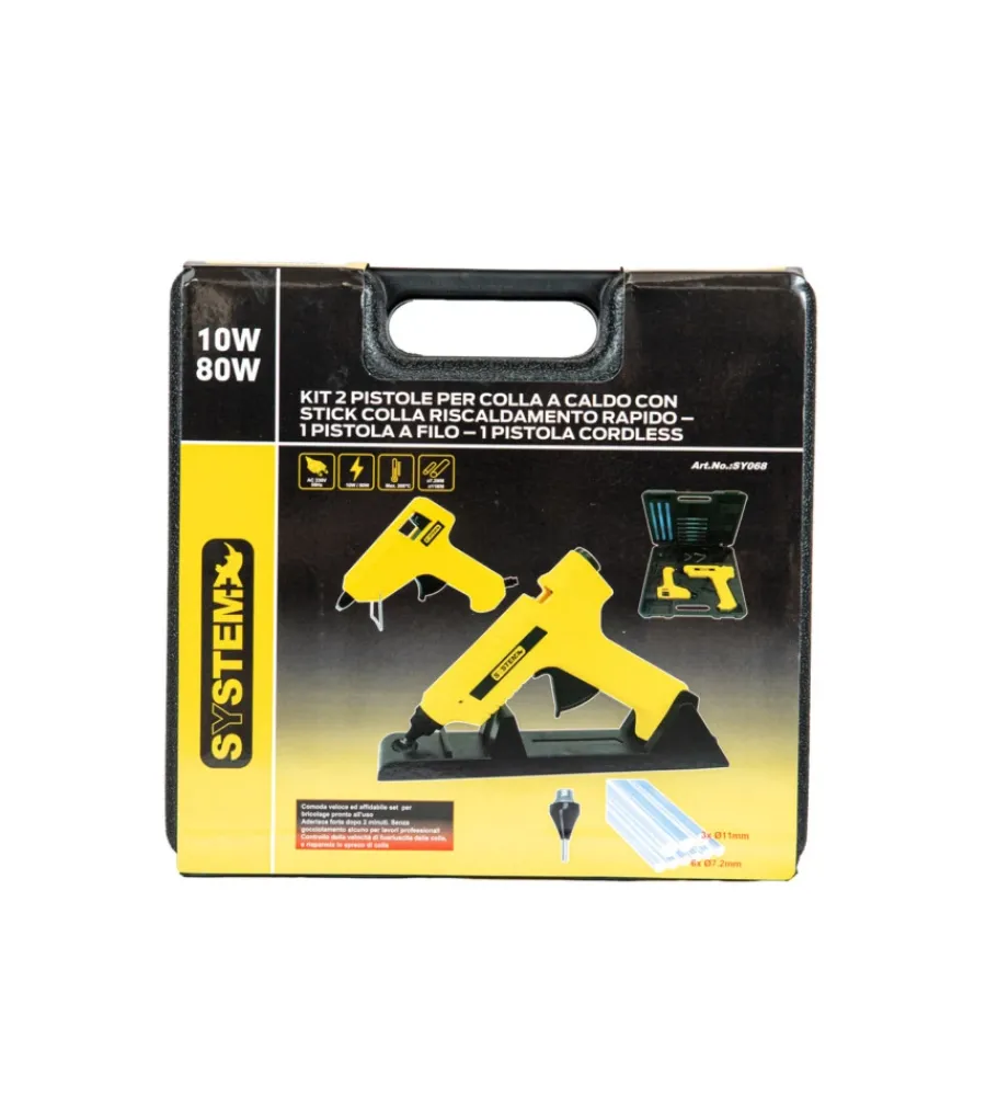 Pistole A Caldo-System+ Set valigetta 2 pistole a caldo 8 e 10 w