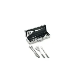 Ompagrill Barbecue|Set valigetta in alluminio da 3pezzi in  acciaio inox