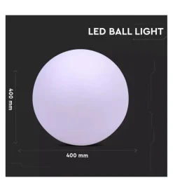 Illuminazione Per Esterno|Sfera decorativa da esterno luminosa ed rgb ricaricabile 40x40x39 cm
