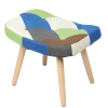 Discount Sgabello "patch" in tessuto multicolore, 56x41x37 cm Poltrone E Pouf