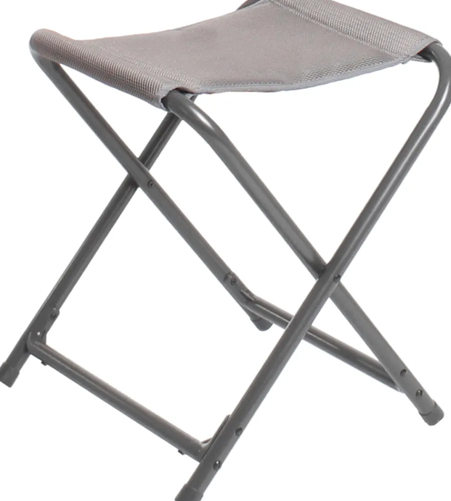Brunner Campeggio|Sgabello "aravel 3d stool" in alluminio e 3durafeel grigio chiaro 27x40x45 cm