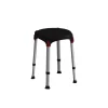 Accessori Bagno- Sgabello da bagno regolabile tondo colore nero, ø33x39/54 cm