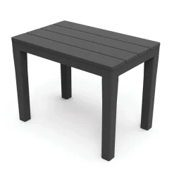 Best Sgabello da esterno "timor" in polipropilene effetto legno antracite 60x38,5x45 cm Mobili Da Giardino E Accessori
