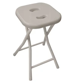 Accessori Bagno- Sgabello richiudibile colore tortora.