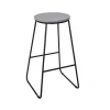 Sedie E Sgabelli-BellaHome Sgabello rotondo "industrial" grigio 32x32x71 cm