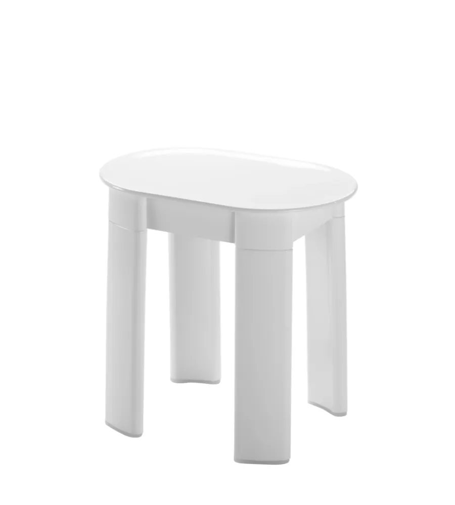 Accessori Bagno- Sgabello tetra bianco
